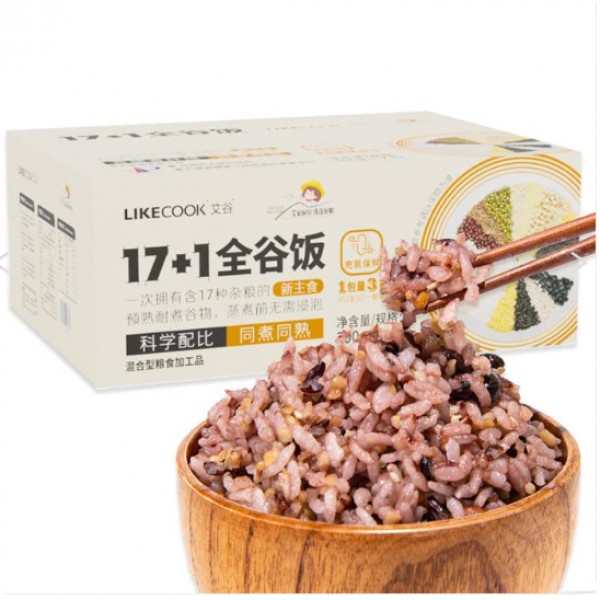 艾谷 17+1杂粮全谷饭2.1kg(300g*7袋)